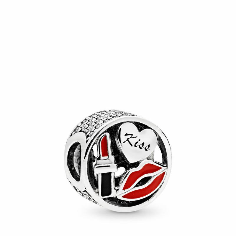 Pandora Glamour Kiss Charm NZ, Sterling Silver (378294-VQP)